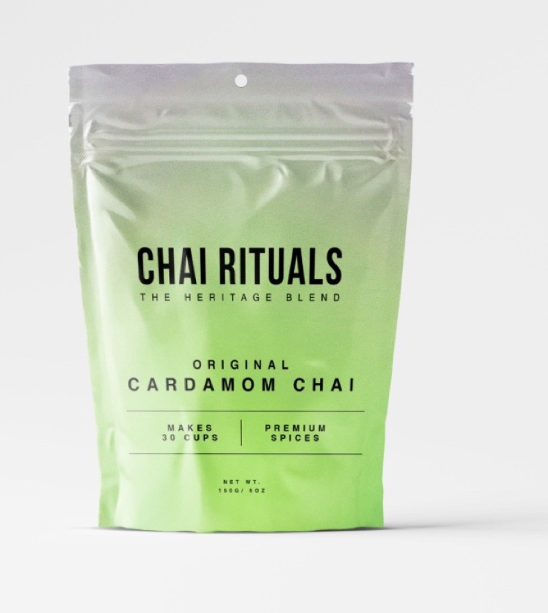 Original Cardamom Chai pouch, front